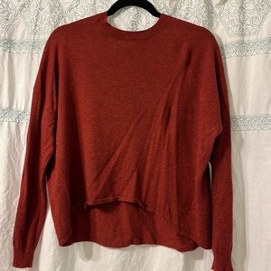 Terracotta red cashmere blend sweater